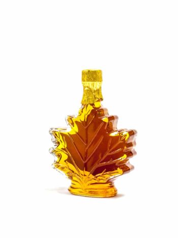 maple syrup maple leaf glass bottle