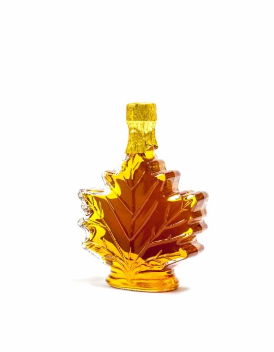 maple syrup maple leaf glass bottle